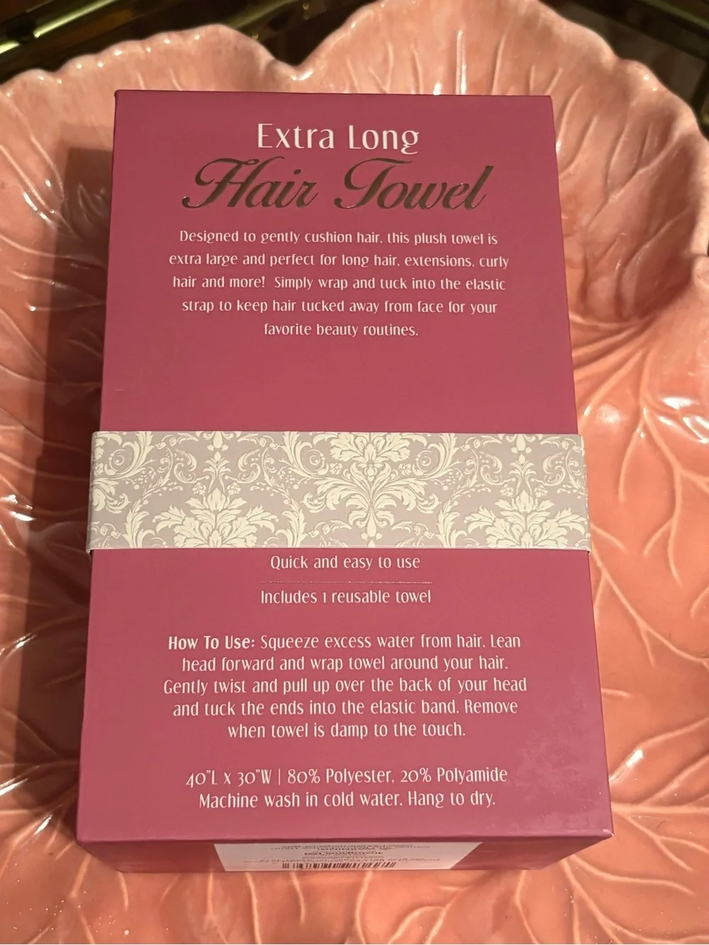 Extra Long Hair Towel perfect for long hair & extensions . Wrap & Tuck Mach Wash